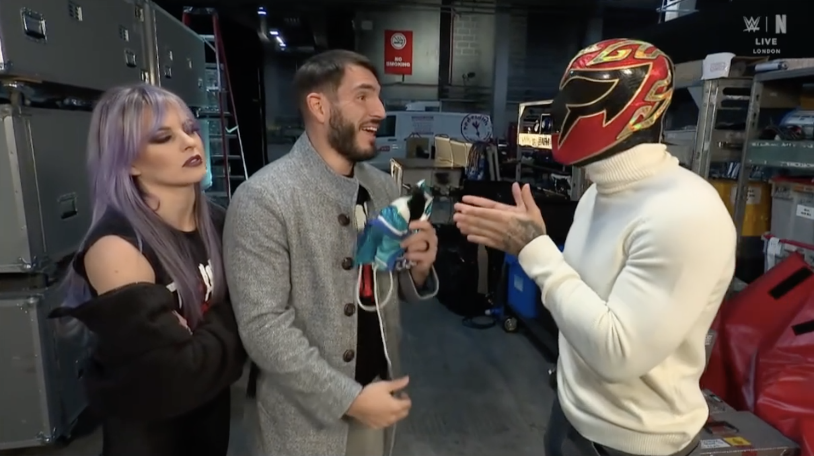 Johnny Gargano Candice LeRae Axiom Mask