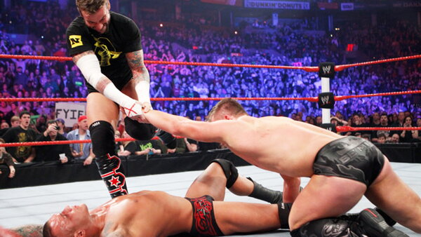 Royal Rumble 2011 The Miz Randy Orton CM Punk