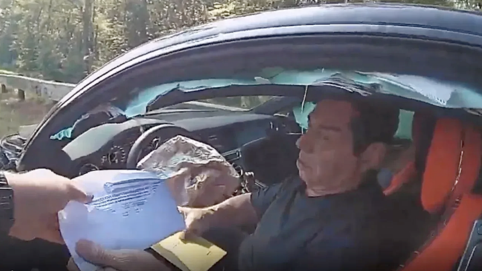 Vince McMahon Car Crash Dashcam