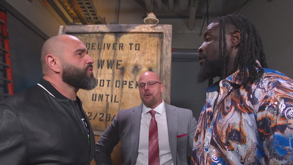 WWE Crate Adam Pearce Rusev Oba Femi