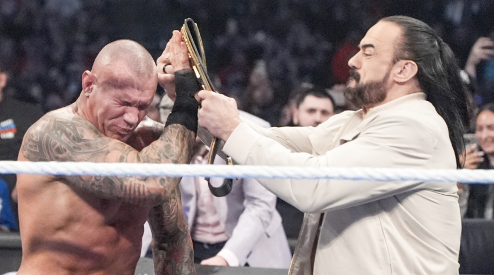 Randy Orton Drew McIntyre Belt Shot