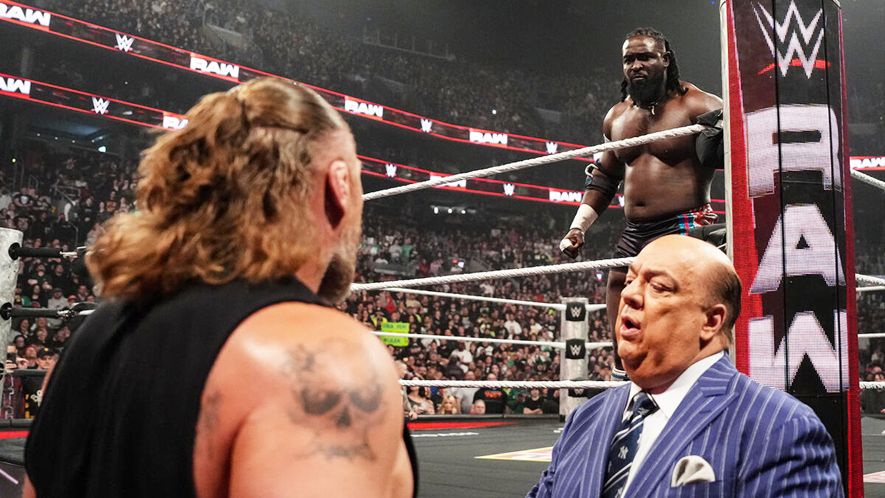 WWE Raw Brock Lesnar Oba Femi Paul Heyman