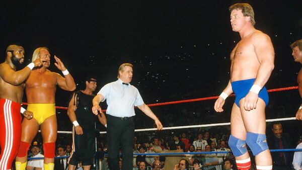 WWE WrestleMania 1 Mr. T Hulk Hogan Jimmy Snuka Roddy Piper Paul Orndorff