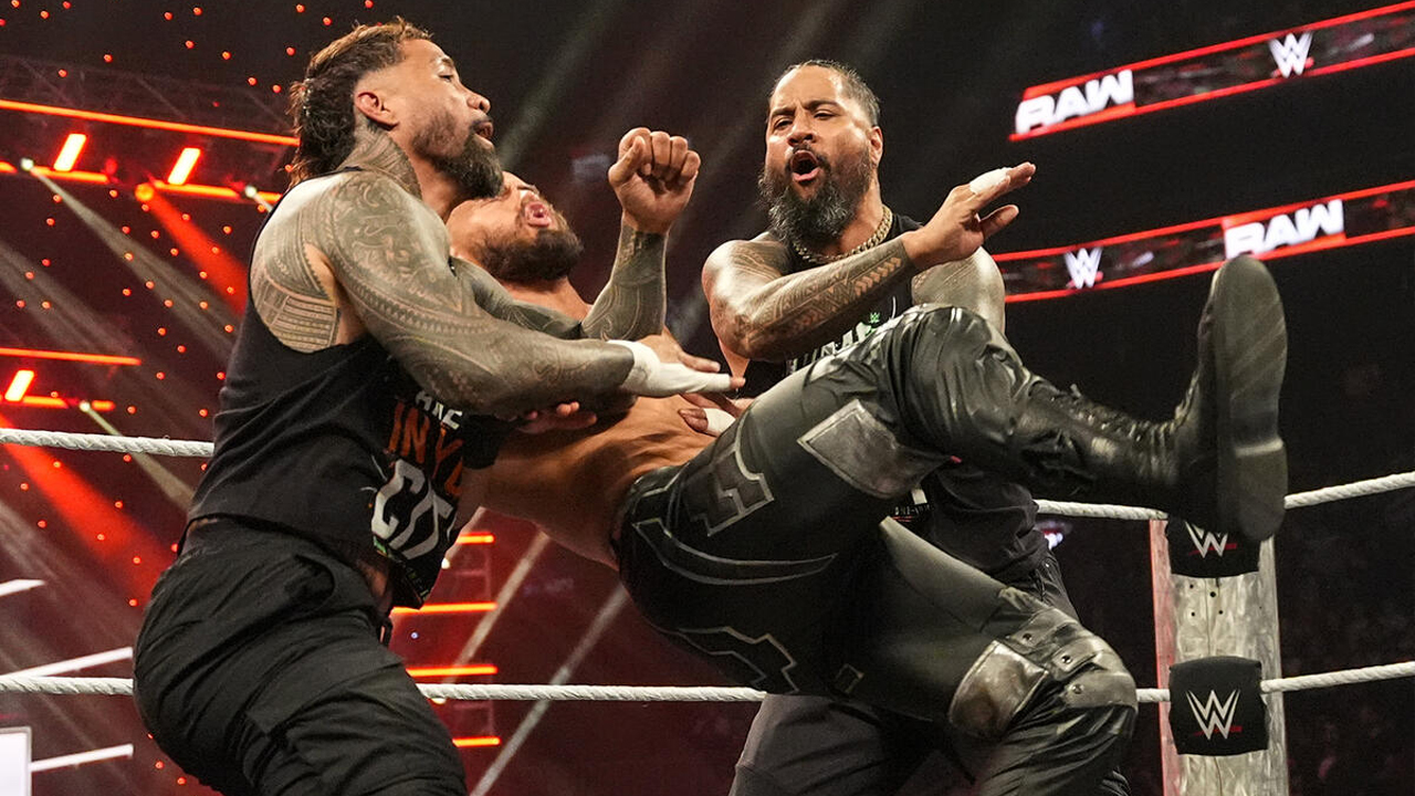 WWE Raw The Usos Jey Uso Jimmy Uso Austin Theory