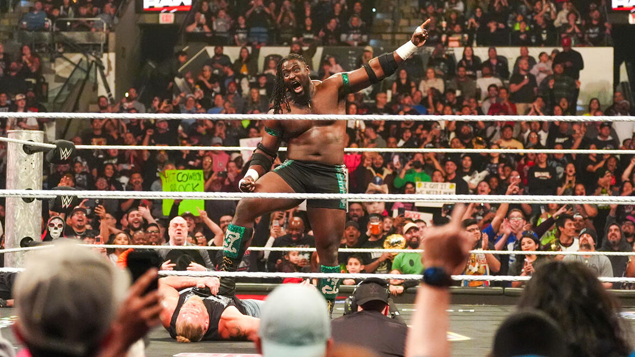 WWE Raw Brock Lesnar Oba Femi