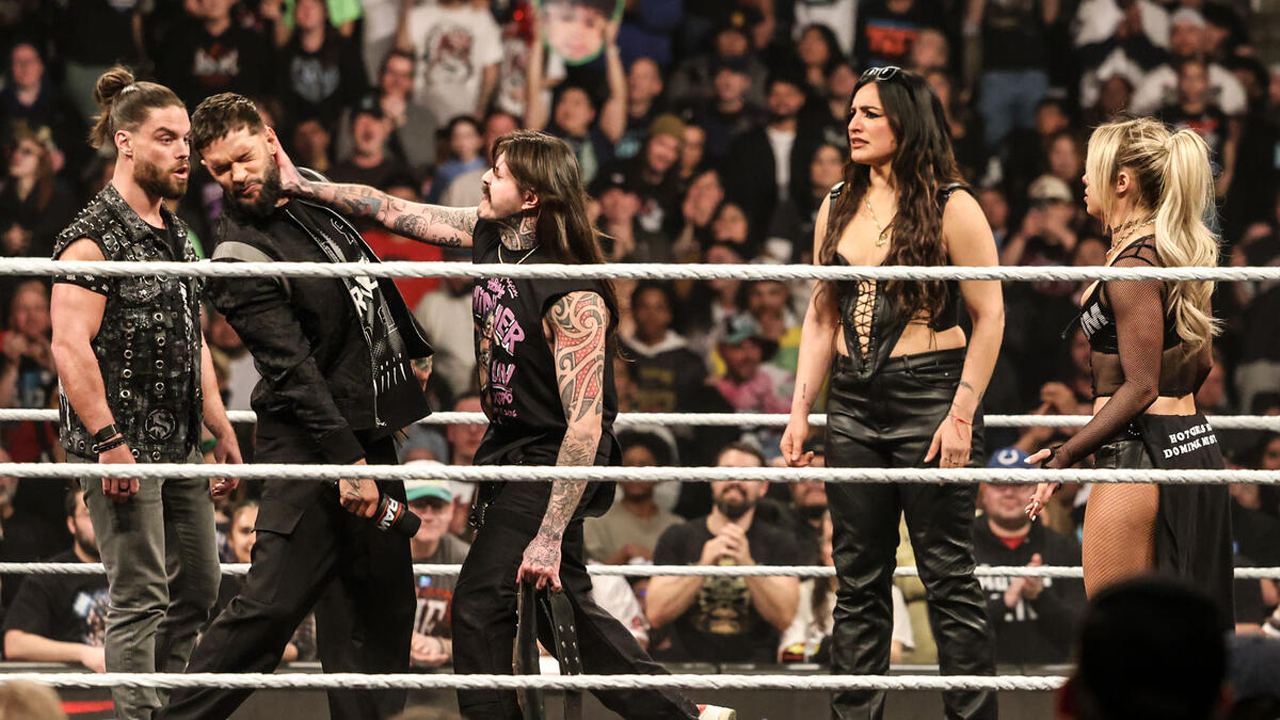 WWE Raw The Judgment Day JD McDonagh Finn Balor Dominik Mysterio Raquel Rodriguez Liv Morgan