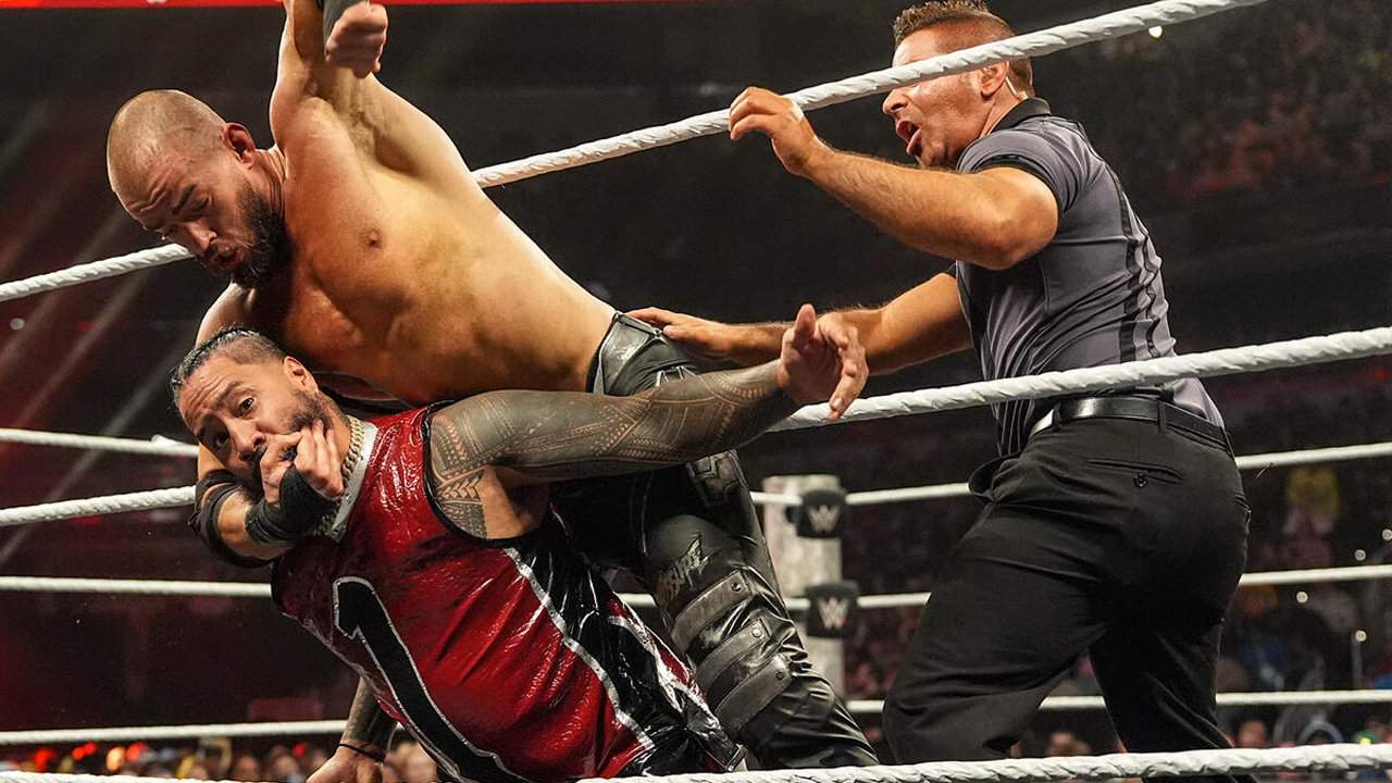 WWE Raw Austin Theory Jimmy Uso