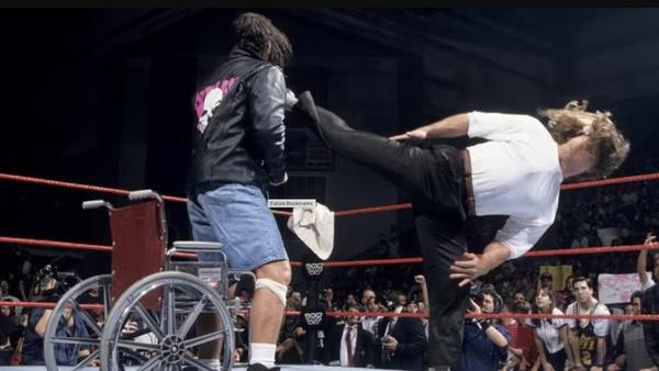 Bret Hart Shawn Michaels Wheelchair