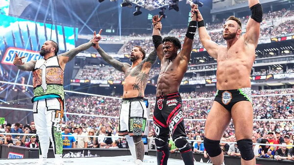 WWE WrestleMania 42 The Usos Jey Uso Jimmy Uso IShowSpeed LA Knight