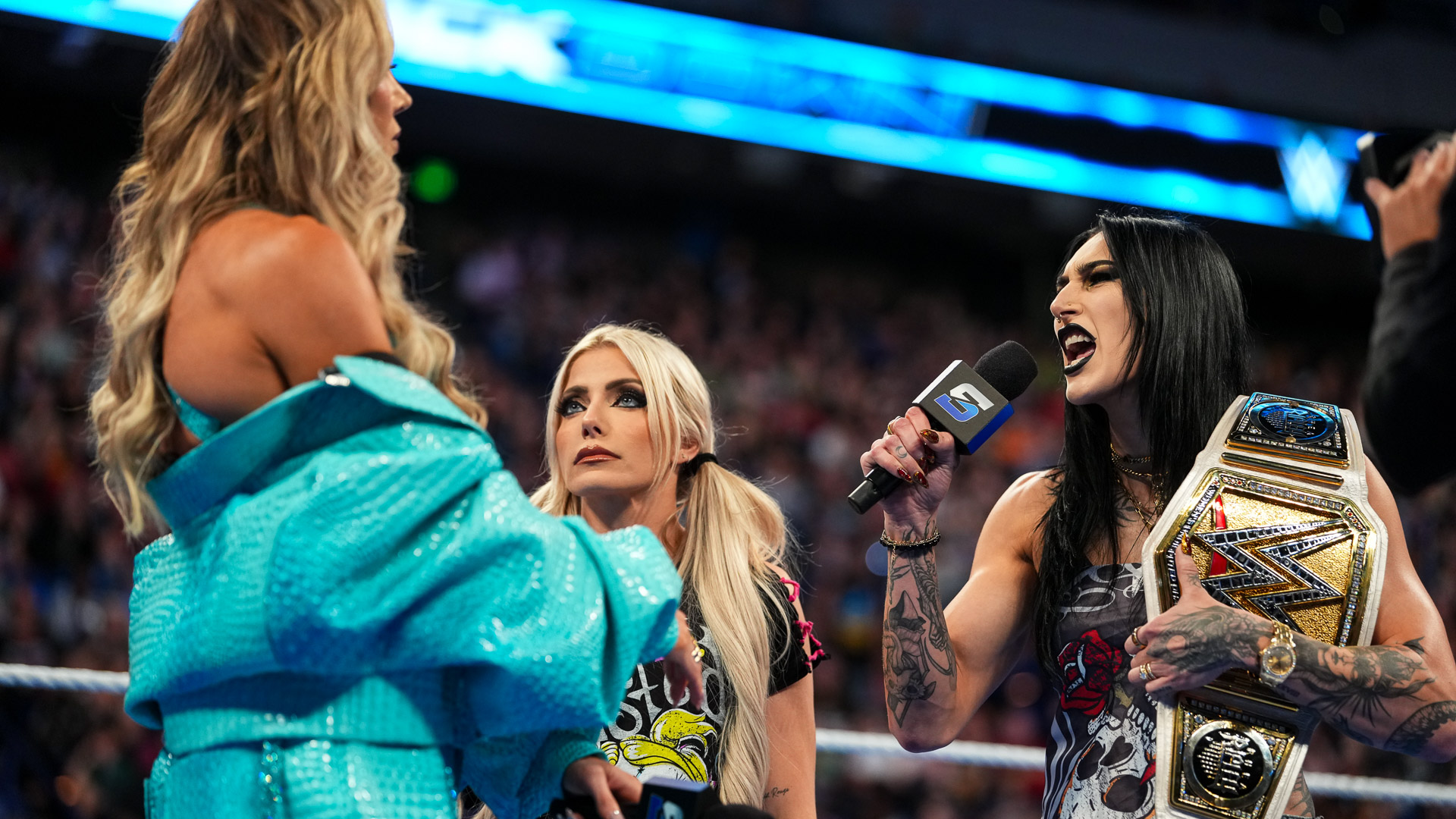 Rhea Ripley Charlotte Flair Alexa Bliss