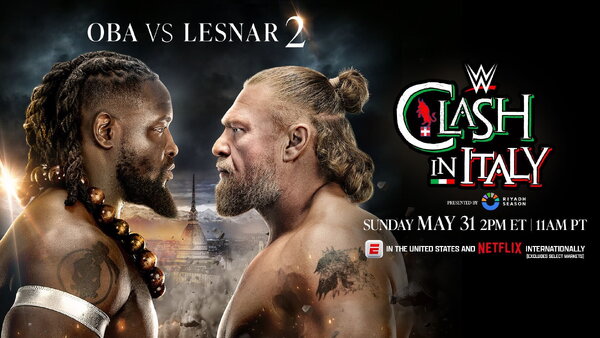 WWE Clash In Italy Oba Femi Brock Lesnar