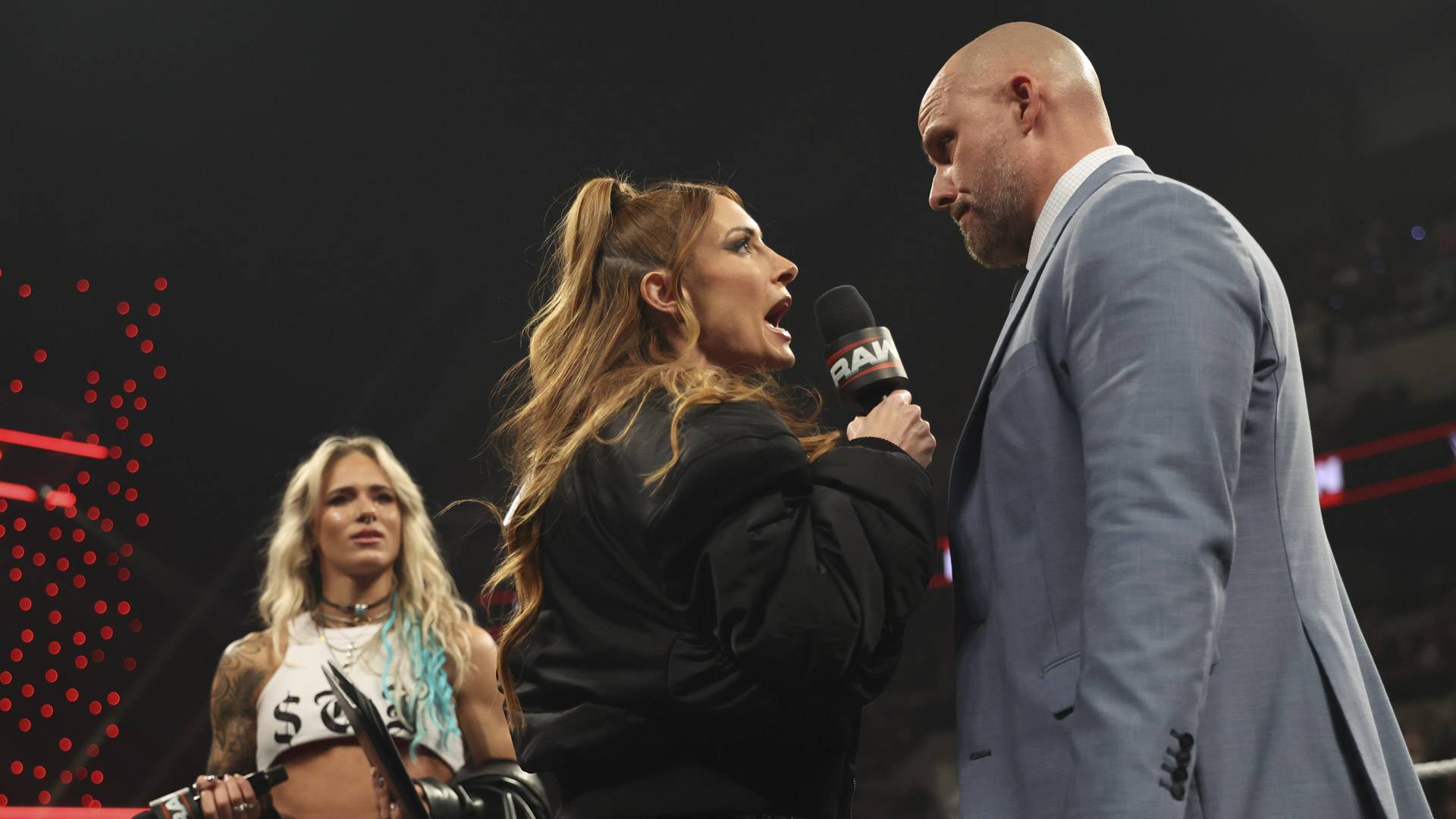Becky Lynch Sol Ruca Adam Pearce