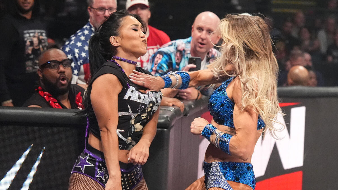 WWE Raw Roxanne Perez Charlotte Flair