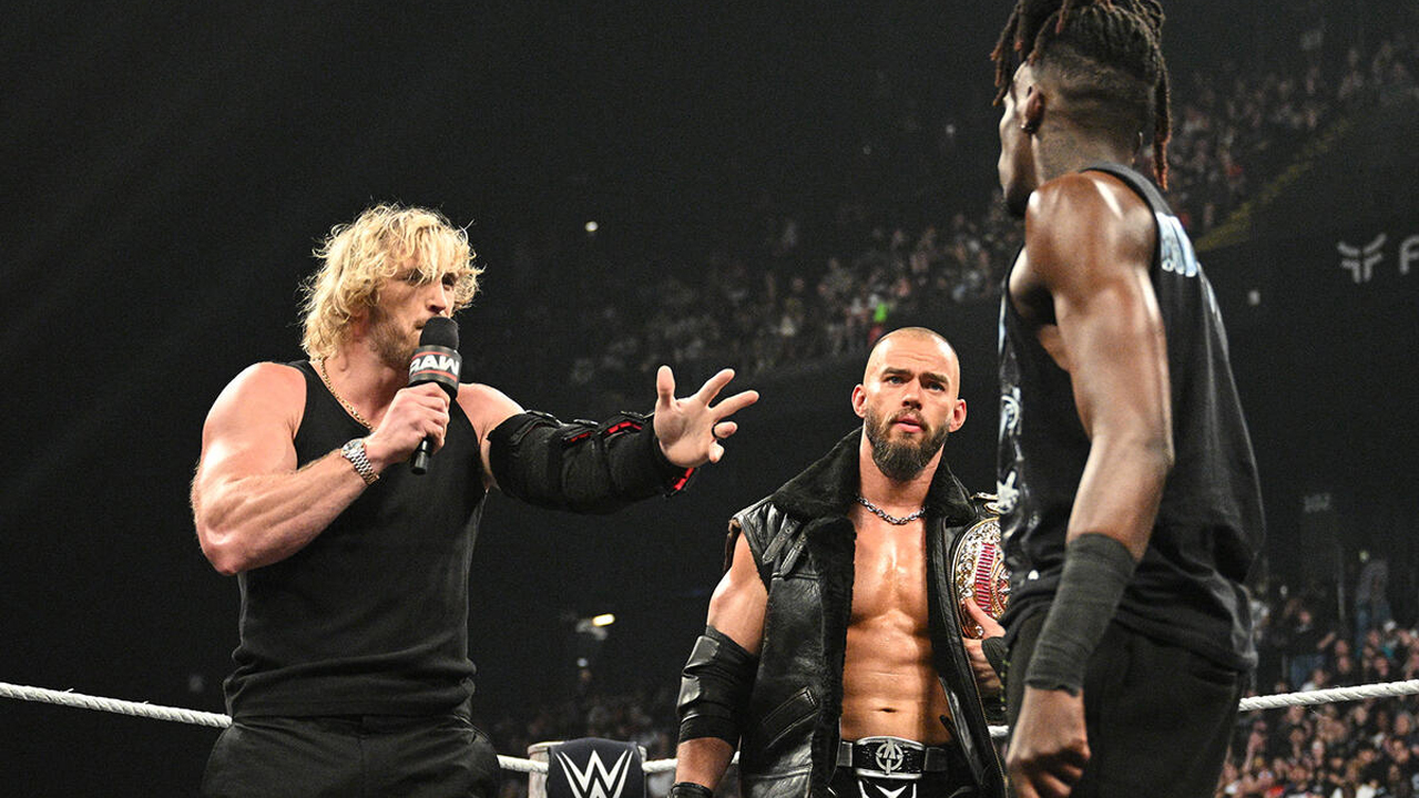 WWE Raw Logan Paul Austin Theory The Vision Je'Von Evans