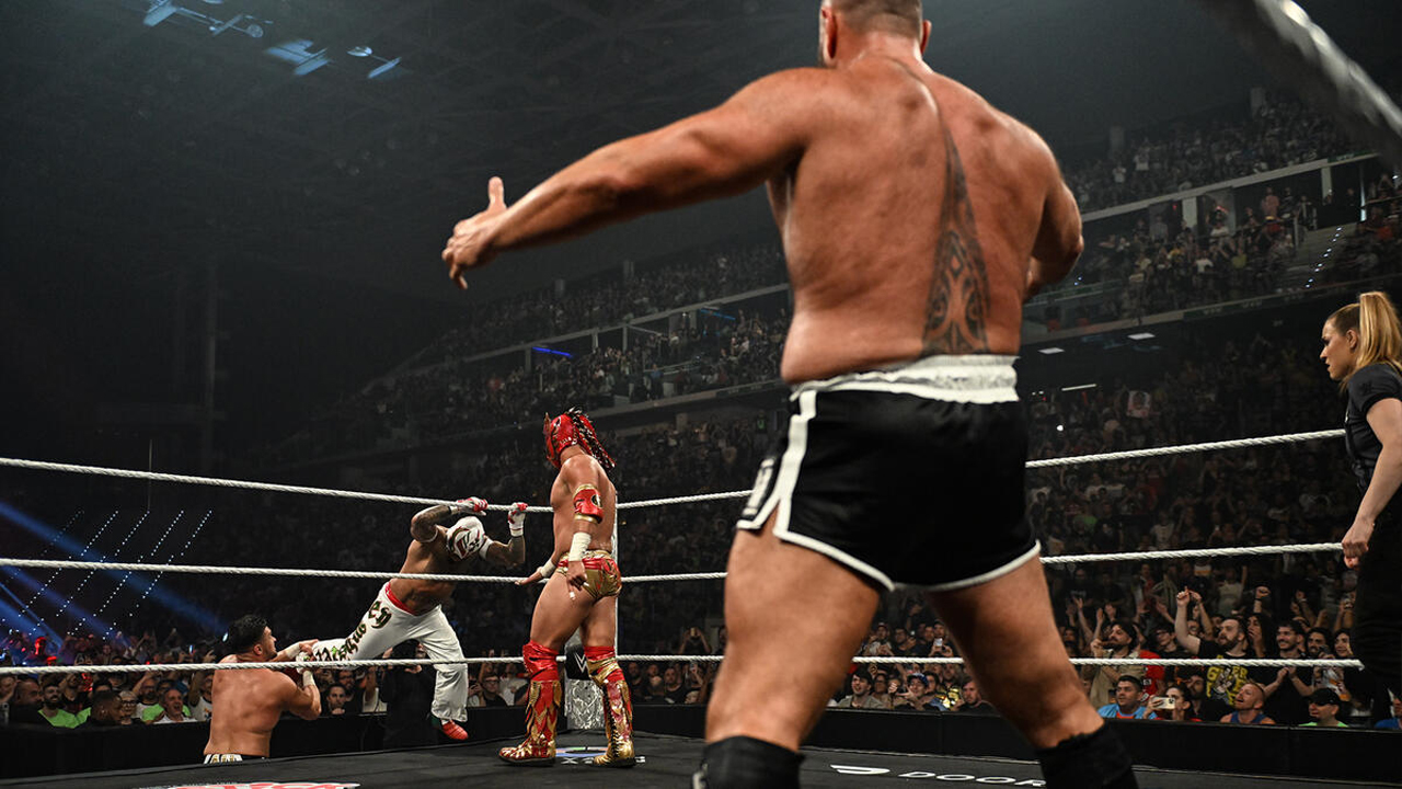 WWE Raw Ethan Page Rey Mysterio Dragon Lee Rusev