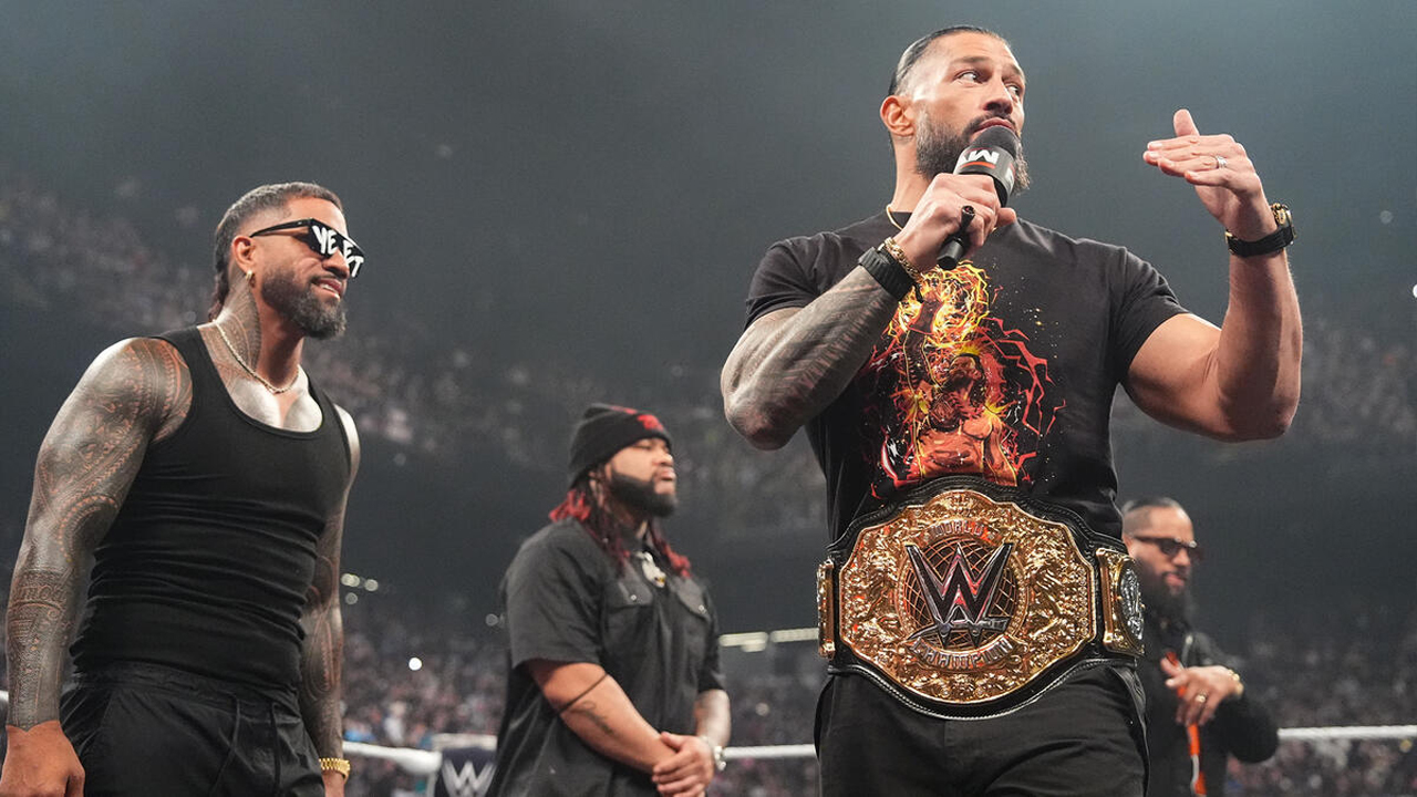 WWE Raw The Bloodline Jey Uso Jacob Fatu Roman Reigns Jimmy Uso