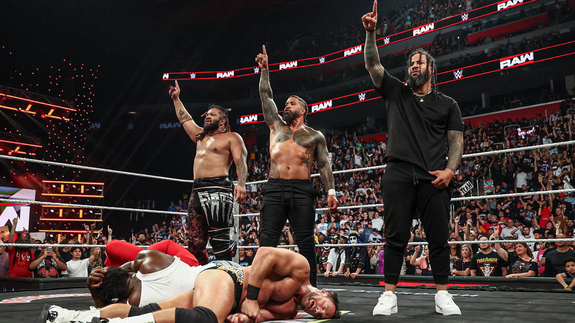 The Bloodline Jacob Fatu Jey Jimmy Uso LA Knight Solo Sikoa Royce Keys