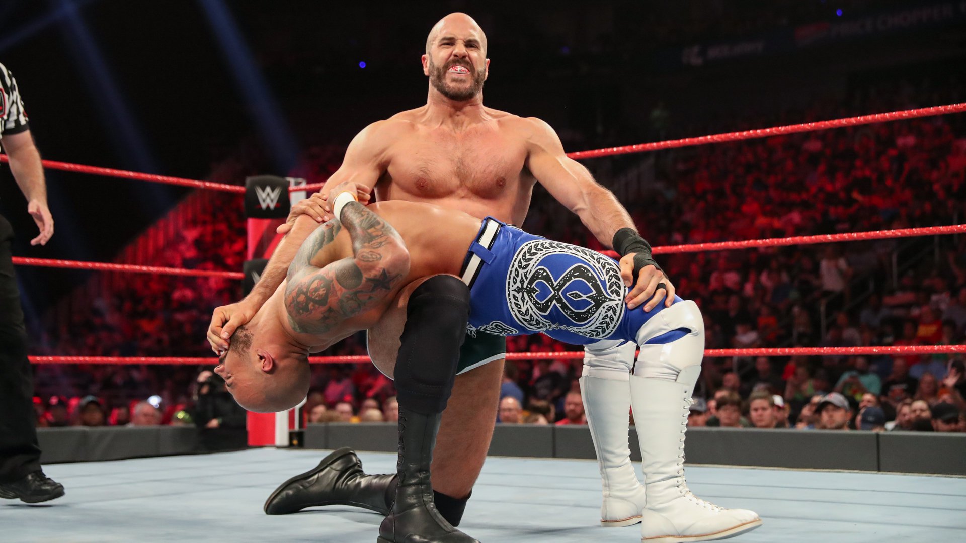 Cesaro Ricochet WWE Raw 2019