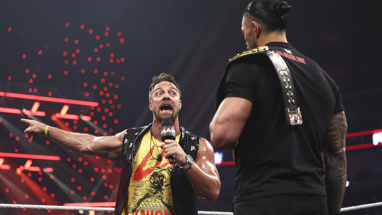 WWE Raw LA Knight Roman Reigns