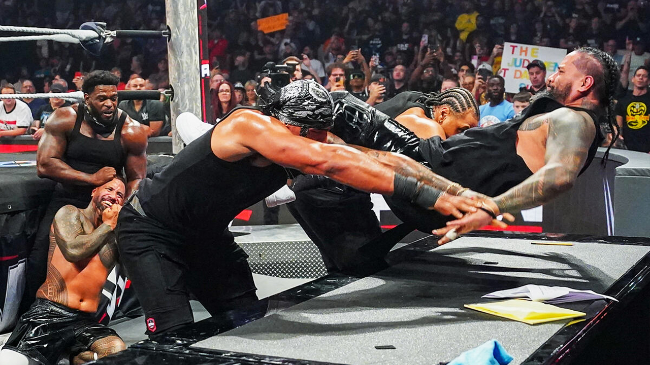 WWE Raw Royce Keys OTM Lucien Price Bronco Nima The Usos Jey Uso Jimmy Uso