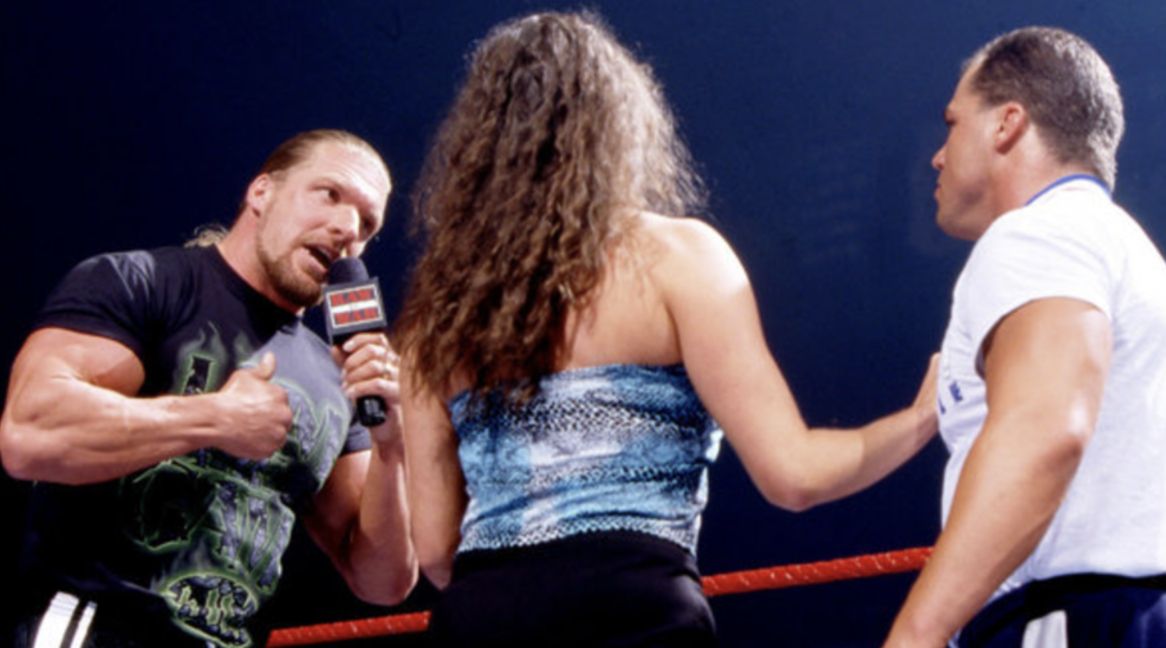 Triple H Stephanie McMahon Kurt Angle