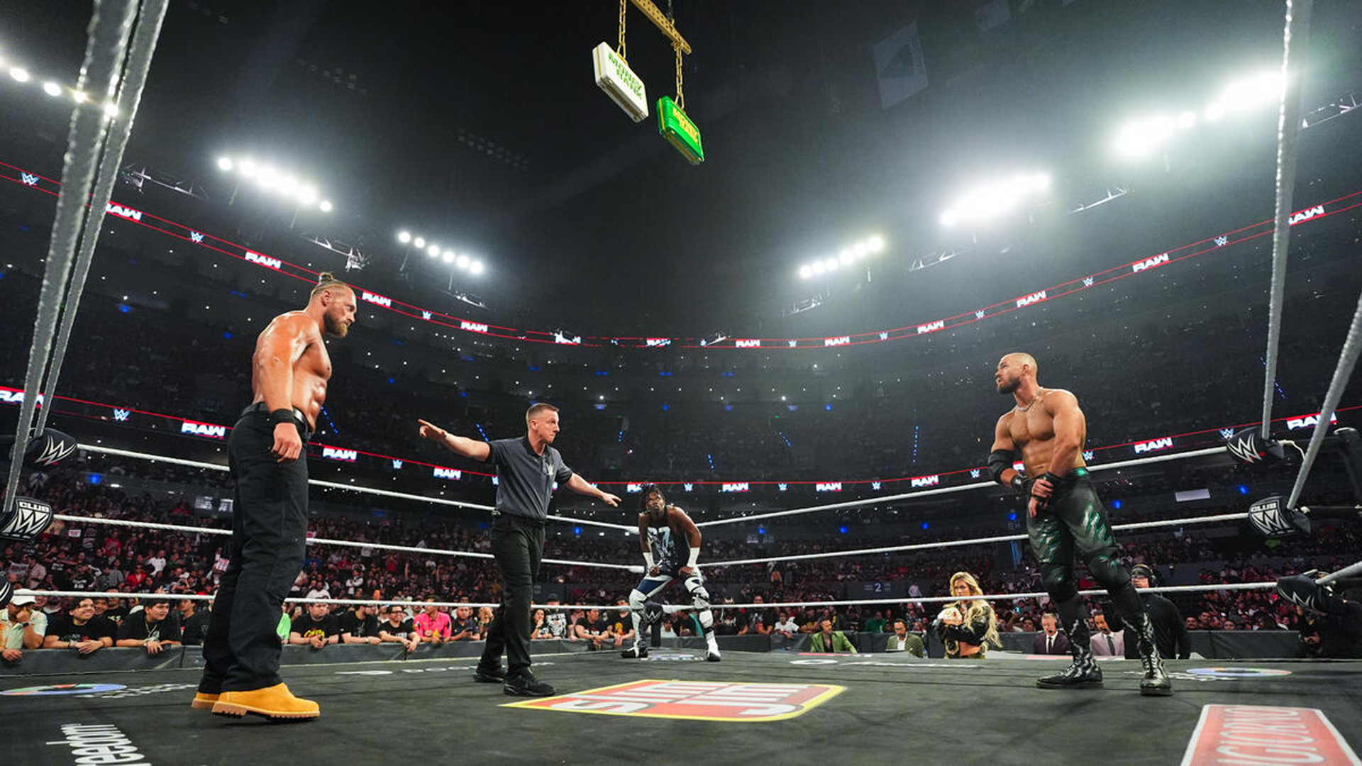 WWE Raw Big Cass Je'Von Evans Austin Theory